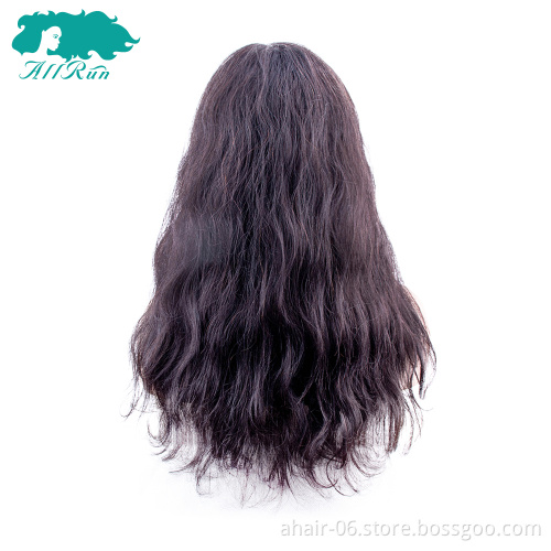 Cheap And Beautiful Machine 10A Nature Color Body Wave Wigs With Bang 16 Inch Brazilian Hair Wholesale In Stock,100% Human Hair